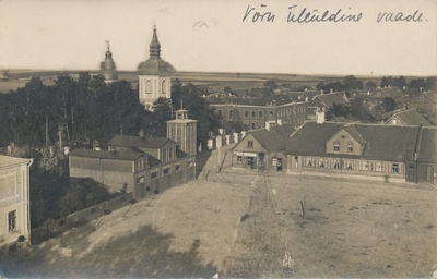 Postkaart. Vaade Võru turuplatsile Katarina kirikult. 16.veebruar 1919.a.  duplicate photo