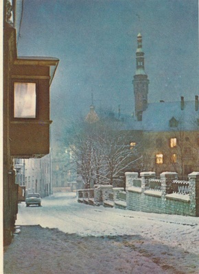Postkaart. Uusaasta. Tallinn. Ajaloomuuseum.  duplicate photo