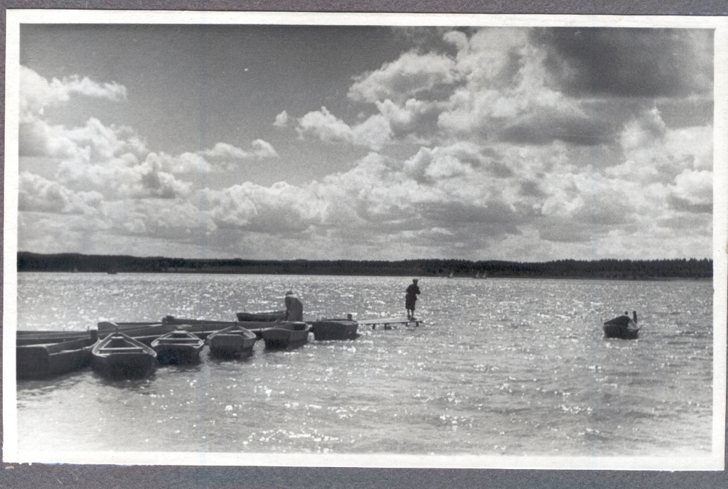 Foto Tamula järve paadisild 1950.aastatel. Foto Hillar Uusi.
