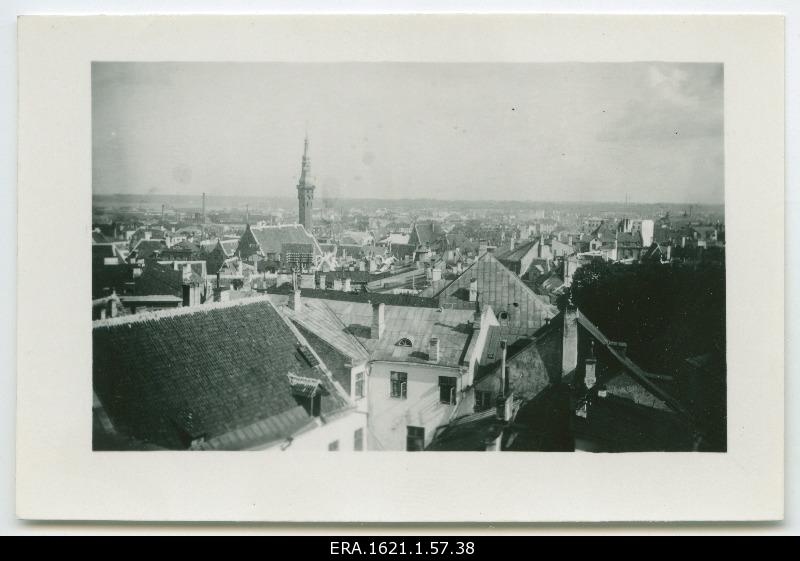 View from Toompea to Tallinn Old Town, in the middle of the Raekoja Tower