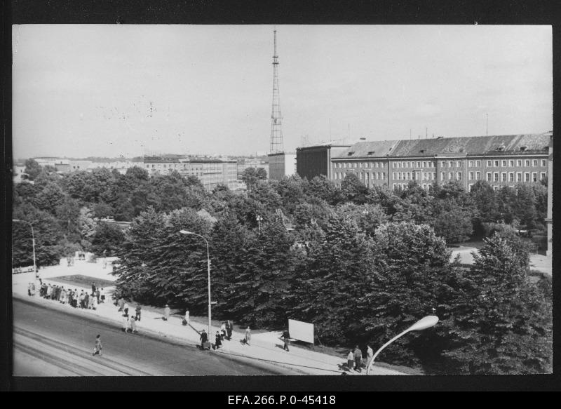 View of the park on October 16 in the area between the Pärnu road and the Estonian puiestee, where on October 16, 1905 the demonstration of workers was shot.