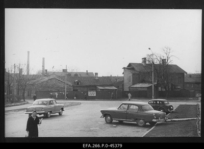 View of the old buildings at the beginning of Tartu highway.  similar photo