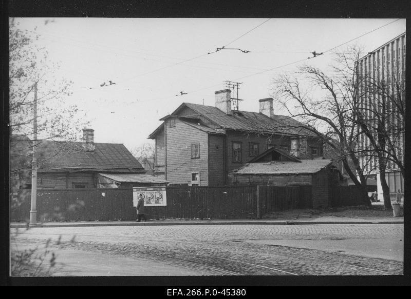 View of the old buildings at the beginning of Tartu highway.