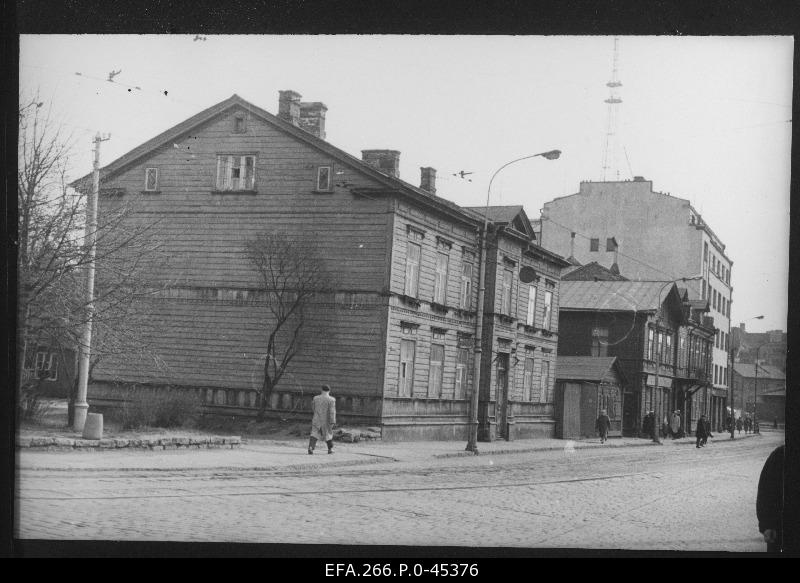 View of the old buildings at the beginning of Tartu highway.