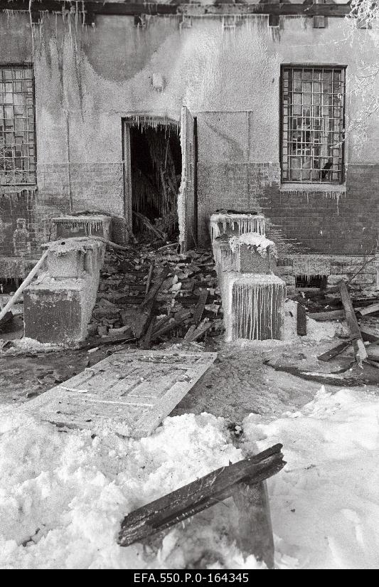 The 3rd corps of the Tallinn Psychiatric Hospital after the fire.
