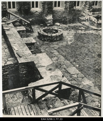 View of the inner court of the Dominican monastery in Tallinn after restoration  duplicate photo