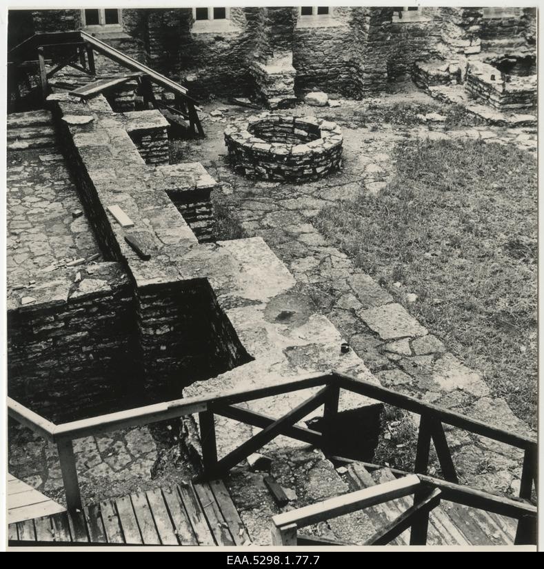 View of the inner court of the Dominican monastery in Tallinn