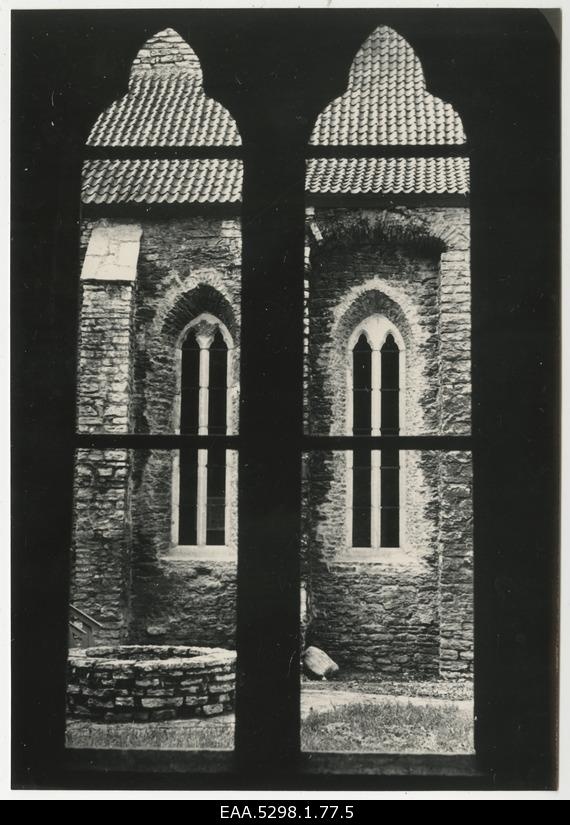 View of the inner court of the Dominican monastery in Tallinn