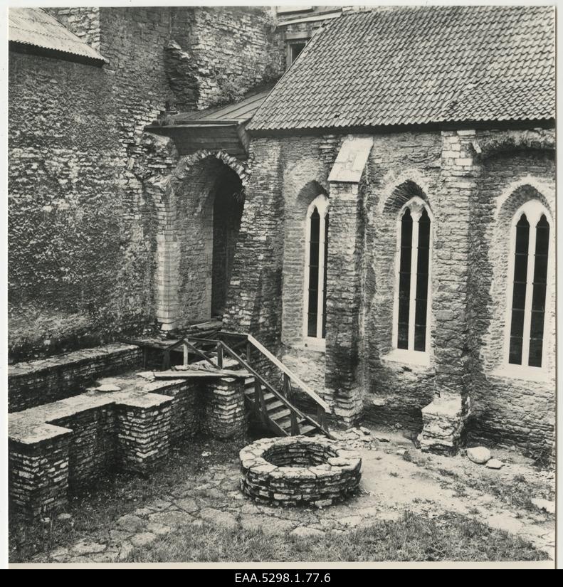 View of the inner court of the Dominican monastery in Tallinn