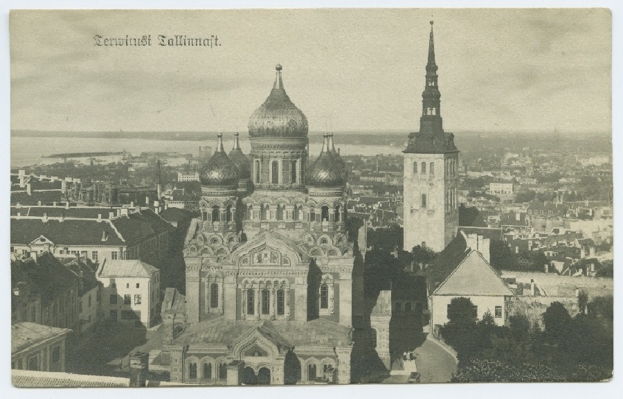 Tallinn, vaade vanalinnale Toompealt.