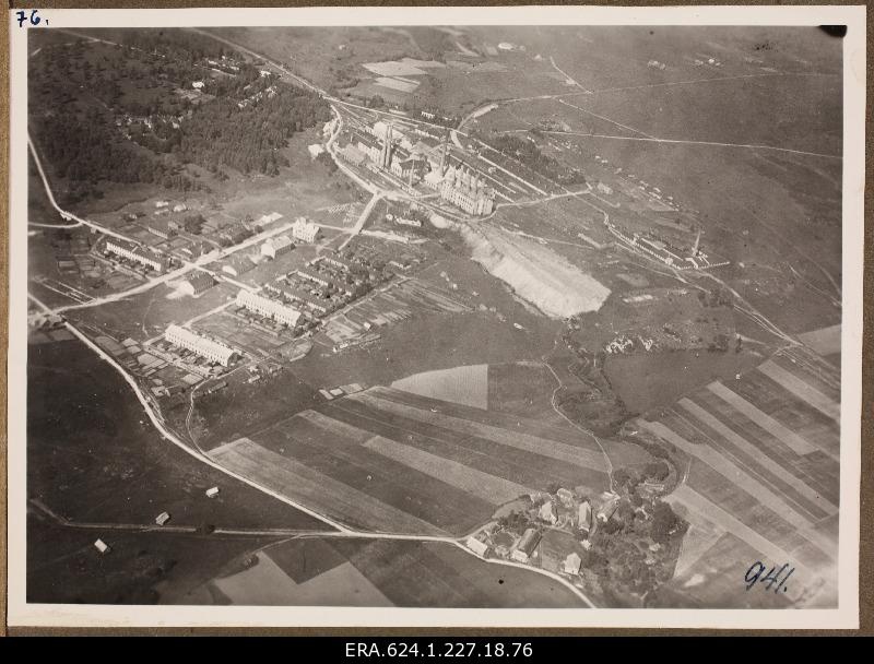 View from air to settlement with production buildings; photo 1. Number of photo positives in the air force auction