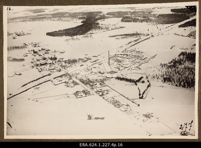 View from air to snow settlement; photo 1. Number of photo positives in the air force auction  duplicate photo