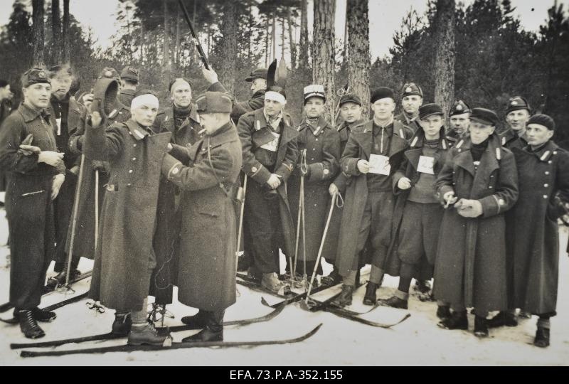 Military Training Accommodations Military School Football officers class flags at the school ski competition.