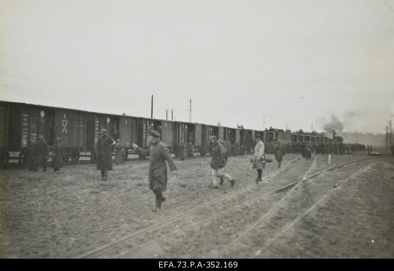 Military Training Passengers Trucking train for military school manoeuvres.