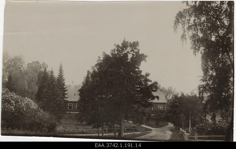 View from the road to a hidden long building with disabilities