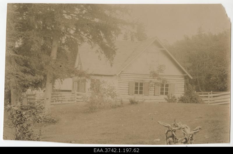 View of the log house
