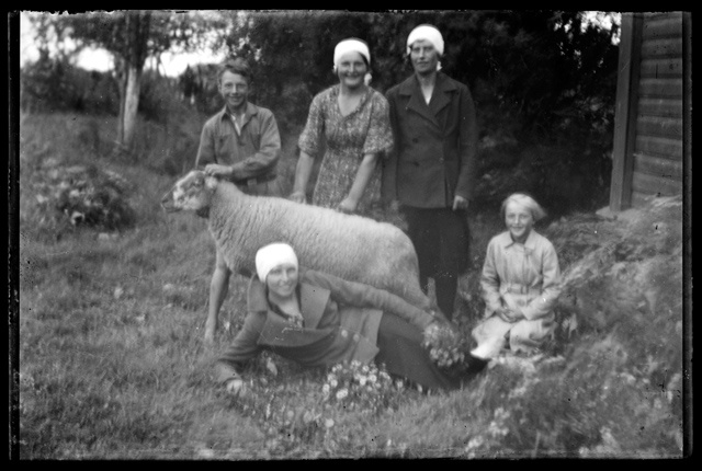 Meeste ja naiste rõivastus - talunoored lambaga