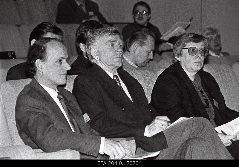 Congress of the Estonian Social Democratic Party (ESDP) V. Left front: Mihkel Pärnoja, Prime Minister Andres Tarand, Marju Lauristin.