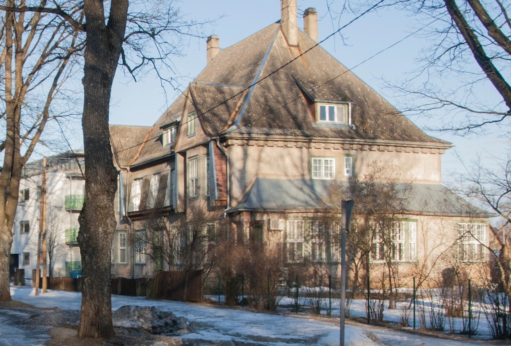 foto, Viljandi, Lembitu pst (V. Kingissepa 56, Maramaa pst 14), Peeter Rängel'i maja (hiljem lastekodu, al 1978 korterelamu), 1938, F: A. Kiisla rephoto