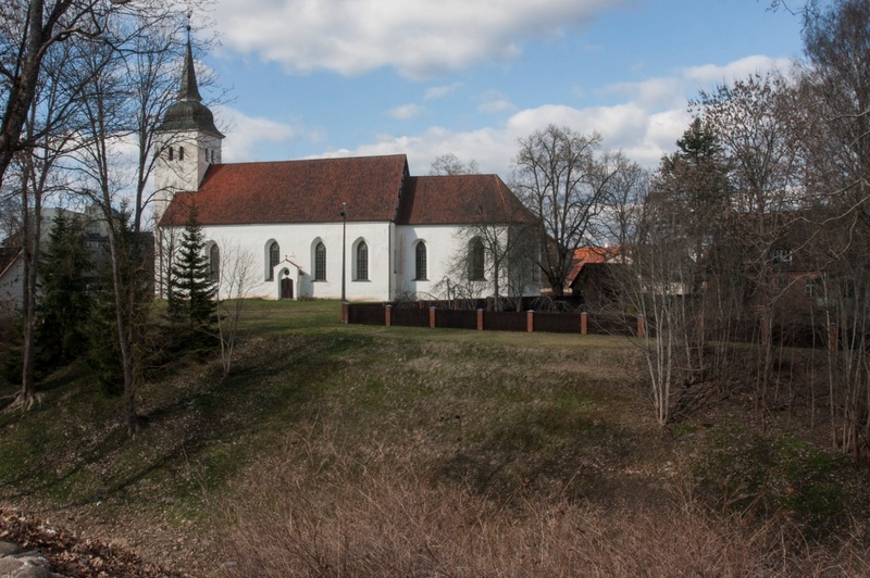 fotonegatiiv, Viljandi, Jaani kirik (vaade I Kirsimäelt) u 1920 foto J. Riet rephoto