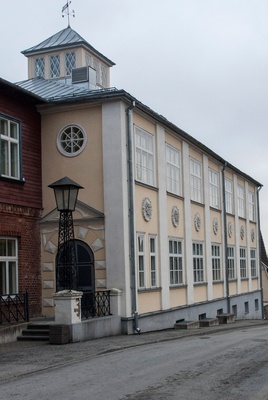 fotonegatiiv, Viljandi Eesti Haridusselts, kool, Jakobsoni tn 42 (Kõrgemäe tn tiib, ehitus 1923), u 1925, foto J. Riet rephoto