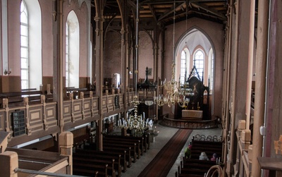 Postcard, Viljandi Paulus Church rephoto