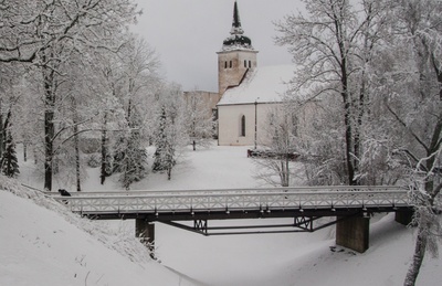 Viljandi view of the castle mountains rephoto