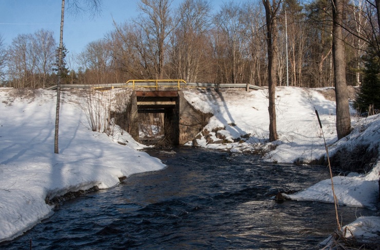 fotonegatiiv, Viljandi, Uueveski oja talvel rephoto