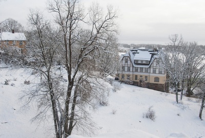 fotonegatiiv, Viljandi, Vaade I Kirsimäelt Rosenbergi majale ümbrusega, Viljandi Järvele rephoto