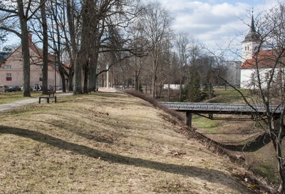 fotonegatiiv, Viljandi, I Kirsimägi, näha kaks kirikutorni rephoto