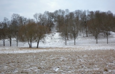 fotopostkaart, Viljandi, suusahüppemägi, talv 1931 (algus), foto J. Riet (Wiljandi) rephoto