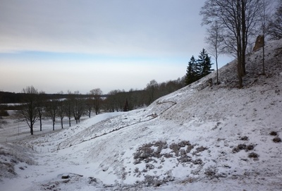 fotonegatiiv, Viljandi järveäärne (lossimägede all), heinamaa Männimäed talvel rephoto