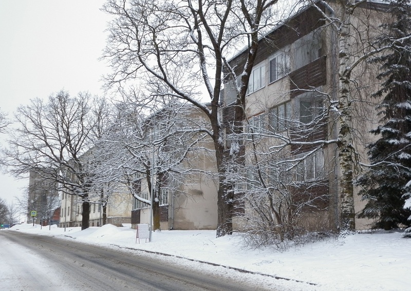 foto, Viljandi, Leola tn 10 (taga nr 14), Viljandi MEK töötajate maja, 1976, foto E. Veliste rephoto