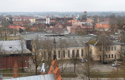 foto Üldvaade Viljandile Pauluse kiriku tornist rephoto