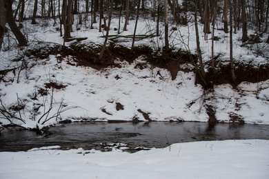 fotonegatiiv, Viljandi, Uueveski oja, talvel rephoto