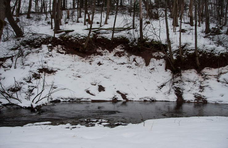 fotonegatiiv, Viljandi, Uueveski oja, talvel rephoto