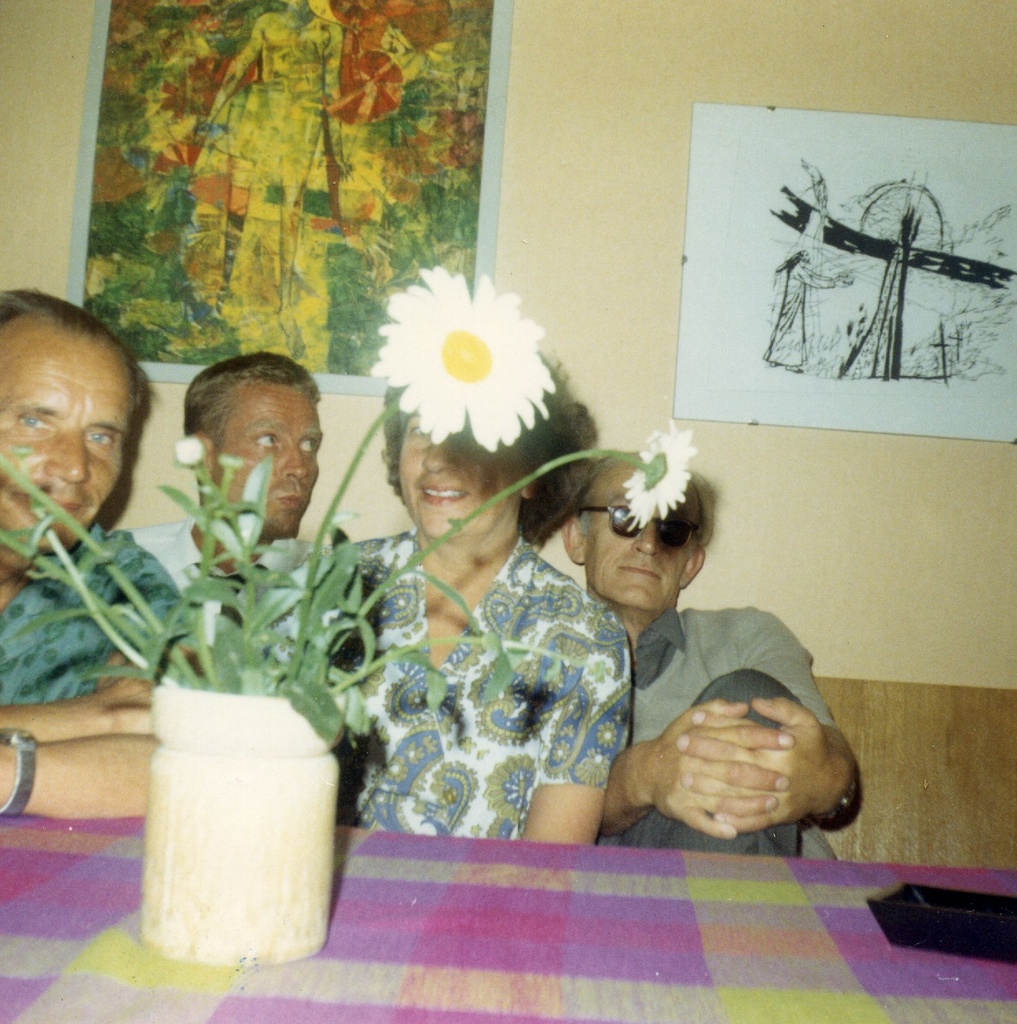 Left Paul Rummo, Uno Laht, Kersti Merilaas, August Sang 30.07.1968