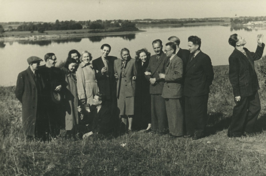 From the visit of Estonian writers to Lithuanian writers. Picture from somewhere near the border of Latvia