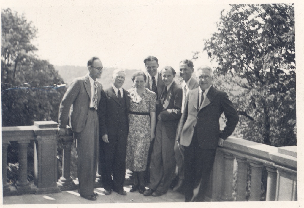Ed. Hubel and b. Kangro with Latvian journalists in Riga VI 1939