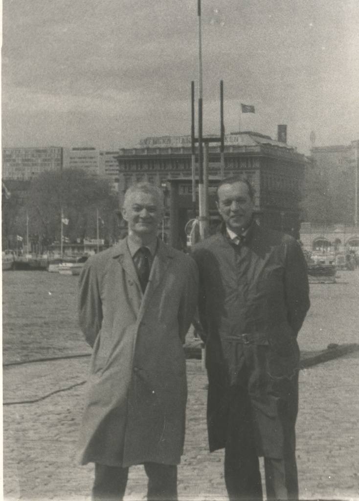 Karl Ristikivi and R.-P. Keer in 1966 in Stockholm