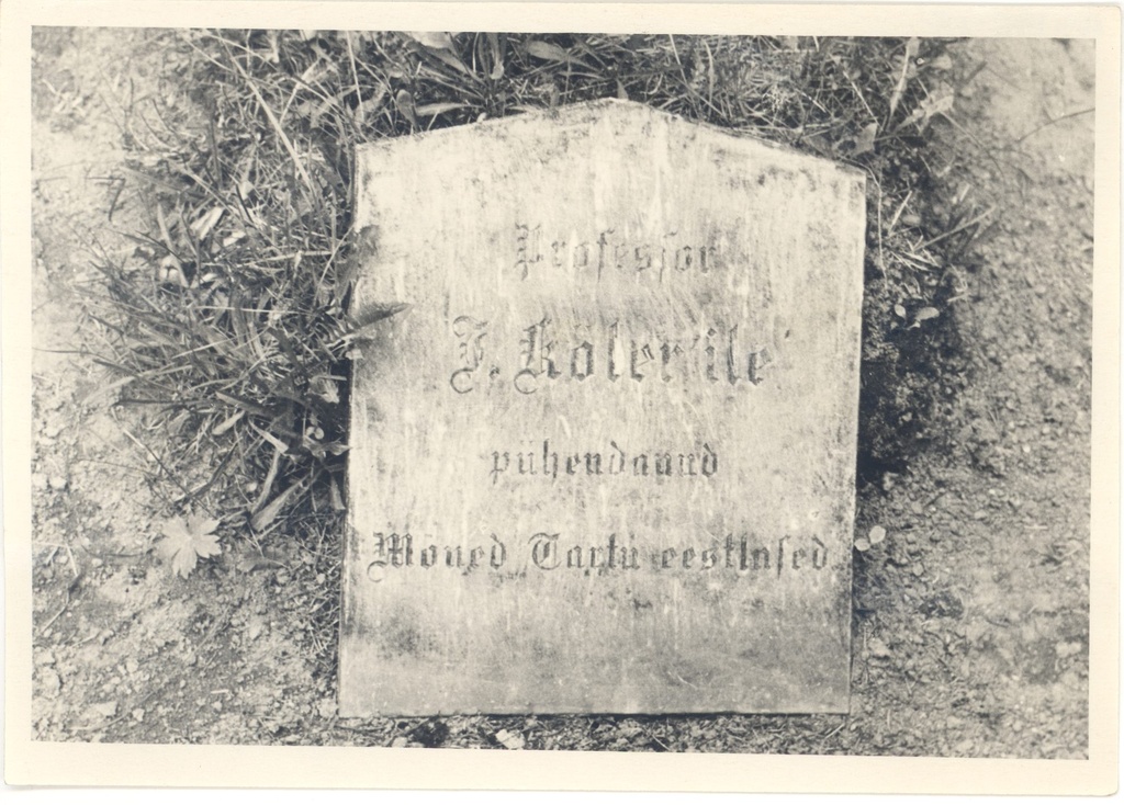 Köler, Johann, grave at the Great-Jaani cemetery