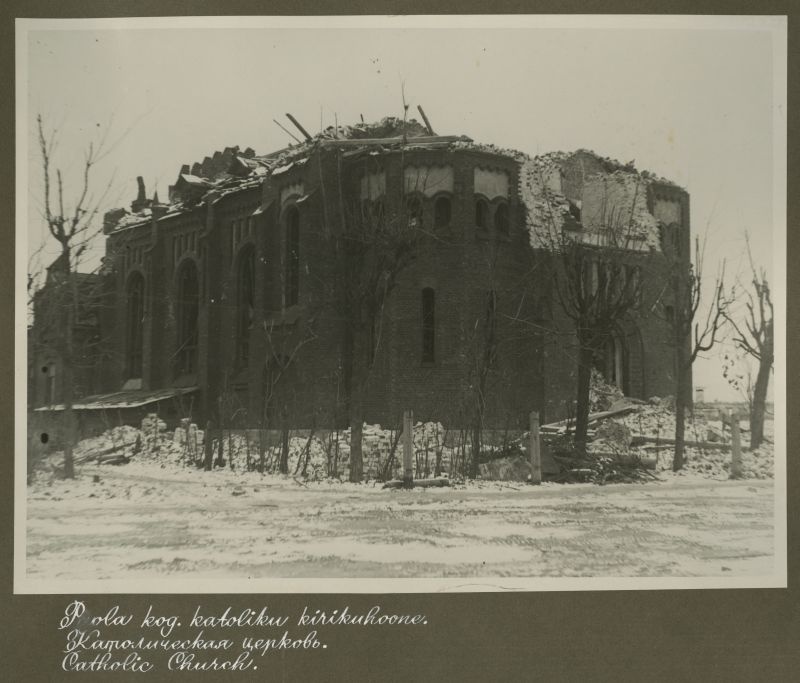 War breaks in Narva. The building of the Catholic Church of the Polish congregation.