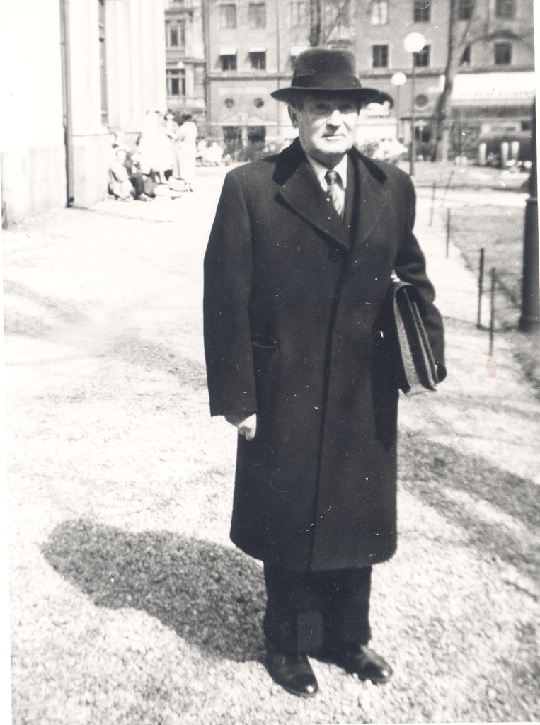 Johannes Aavik in Stockholm in spring 1956