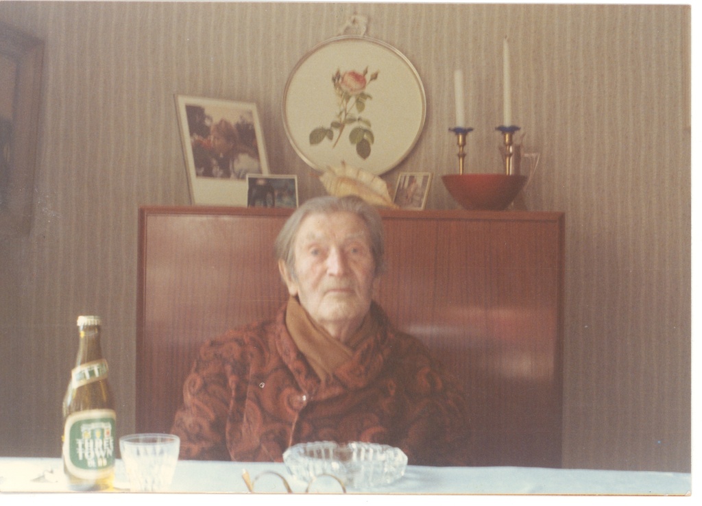 Johannes Aavik at his home in Stockholm in spring 1972