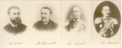 Jakob Kõrv, Ado Reinvald, Philipp Jakob Karell, Gustav Hirsch  duplicate photo