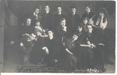 Estonian theatre actors 1907/1908. A.  duplicate photo