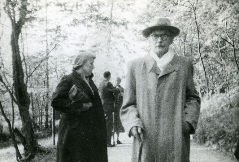 Friedebert Tuglas and Betti Alver on Saint Lake 29. V 1957