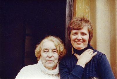 Betti Alver and Helle Parmas May 1982  similar photo