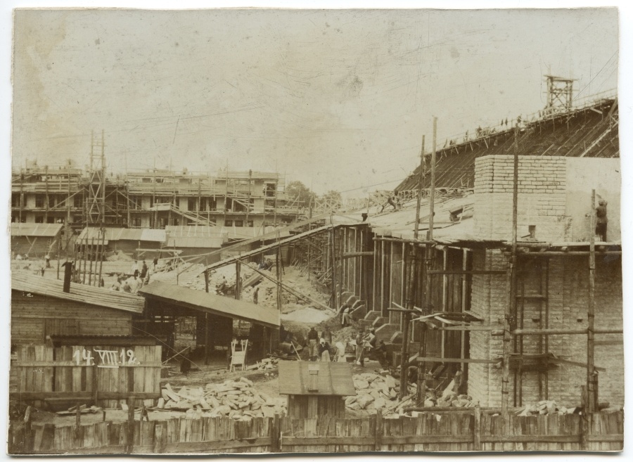 Construction of a. m. Luther factory buildings in 1912