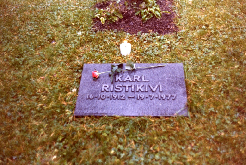 Karl Ristikivi tomb at Stockholm Forest Hall 1979